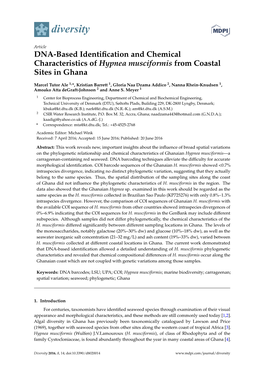 DNA-Based Identification and Chemical Characteristics of Hypnea