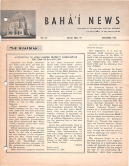 Baha'i News Were Received Early Magnificence