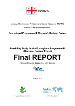 Final Report Feasibility Study – Kazbegi Project