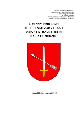 Gminny Program Opieki Nad Zabytkami Gminy Jasło Na