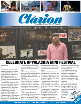 CELEBRATE APPALACHIA MINI FESTIVAL Yasel Rosado