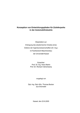 Entwurf Dissertation