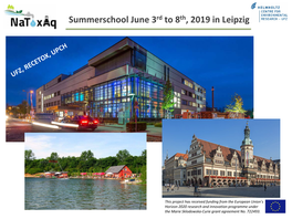 Summerschool June 3Rd to 8Th, 2019 in Leipzig