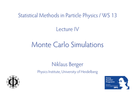 Monte Carlo Simulations