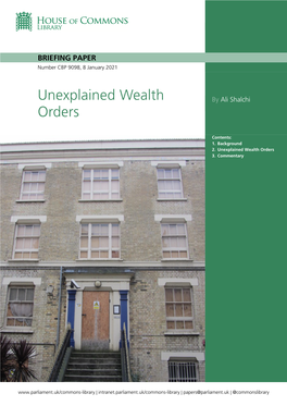 Unexplained Wealth Orders 3