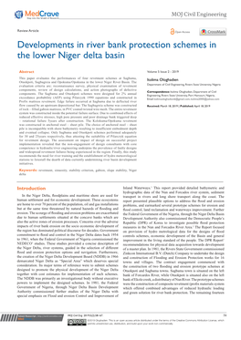Developments in River Bank Protection Schemes in the Lower Niger Delta Basin