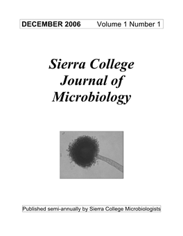 Sierra College Journal of Microbiology