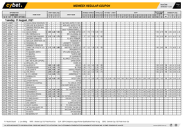 Midweek Regular Coupon 30/08/2021 12:38 1 / 3