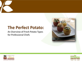 The Perfect Potato: an Overview of Fresh Potato Types for Professional Chefs Today’S Presenters