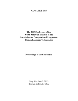 Proceedings of the 52Nd Annual Meeting of the Association for Computational Linguistics