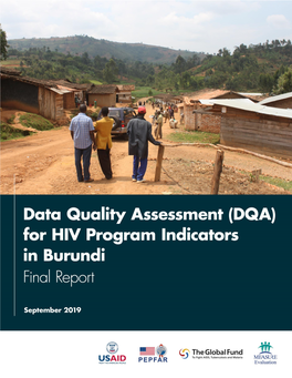 DQA for HIV Program Indicators in Burundi 1