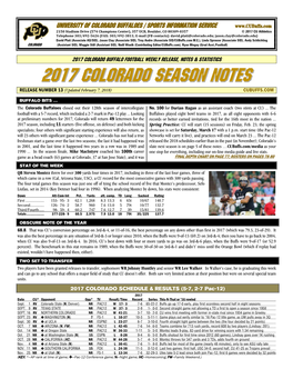 University of Colorado Buffaloes / Sports