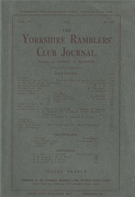 Vol 4 No 14 Yorkshire Ramblers' Club Journal