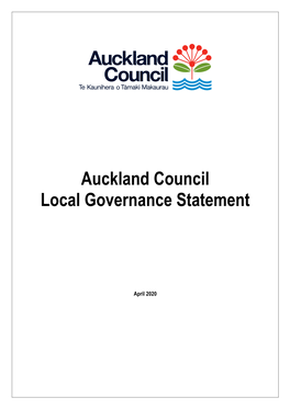 Auckland Council Local Governance Statement