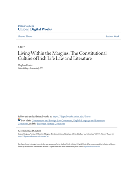 The Constitutional Culture of Irish Life Law and Literature