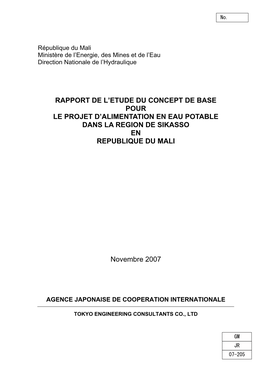 Rapport De L'etude Du Concept De Base Pour Le