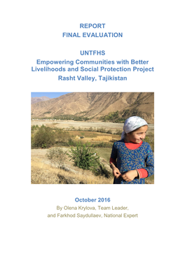 UNTFHS Funded Project Evaluation Report