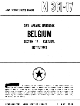 Belgium Section 17: Cultural Institutions