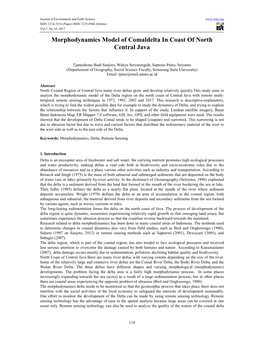 Morphodynamics Model of Comaldelta in Coast of North Central Java