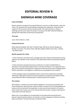 Shenhua Mine Coverage