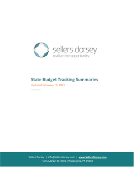 State Budget Tracking Summaries Updated February 18, 2021