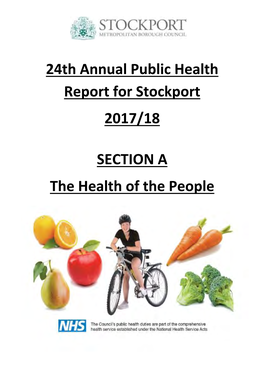 24Th Annual Public Health Report for Stockport 2017/18