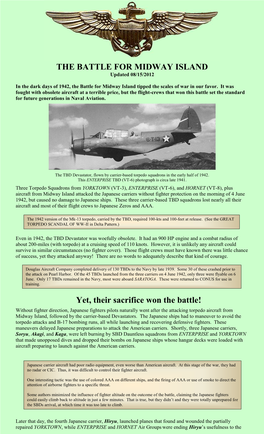THE BATTLE for MIDWAY ISLAND Updated 08/15/2012