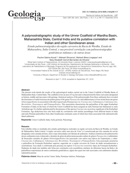 A Palynostratigraphic Study of the Umrer Coalfield