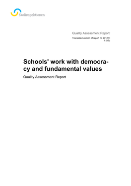Cy and Fundamental Values Quality Assessment Report