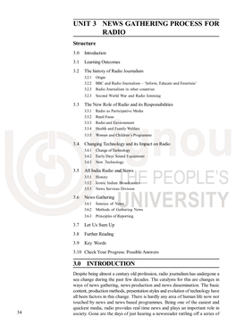 Unit 3 News Gathering Process for Radio