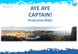 AYE AYE CAPTAIN! Production Bible Table of Contents