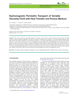 Hydromagnetic Peristaltic Transport of Variable Viscosity Fluid with Heat Transfer and Porous Medium