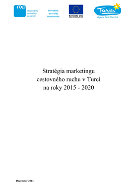 Stratégia Marketingu Cestovného Ruchu V Turci Na Roky 2015 - 2020