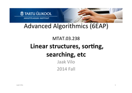 Lecture 04 Linear Structures Sort