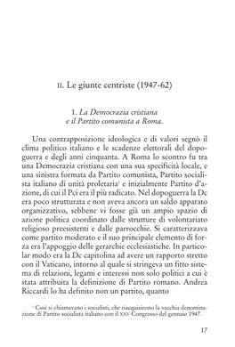 II. Le Giunte Centriste (1947-62)