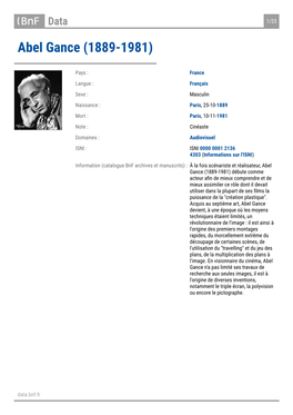 Abel Gance (1889-1981)