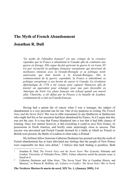 The Myth of French Abandonment Jonathan R