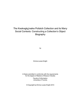 Constructing a Collection's Object Biography