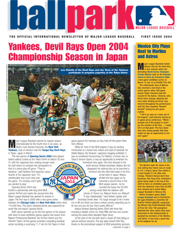 Yankees, Devil Rays Open 2004 Championship Season in Japan