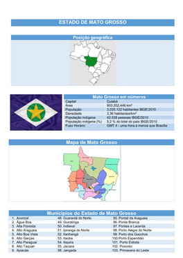 Estado De Mato Grosso