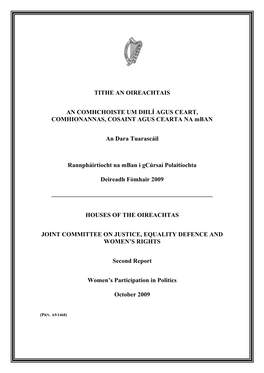 Women's Participation in Politics, the Joint Oireachtas Committee On