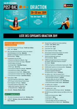 Liste Des Exposants Oriaction 2019