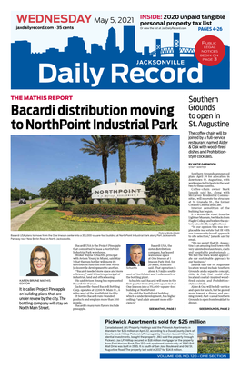 Bacardi Distribution Moving to Northpoint Industrial Park