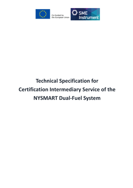 Technical Specification for Certification Intermediary Service of the NYSMART Dual-Fuel System