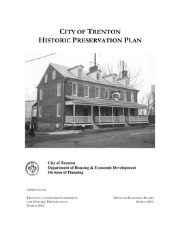 City of Trenton Historic Preservation Plan