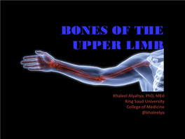 Bones of Upper Limb