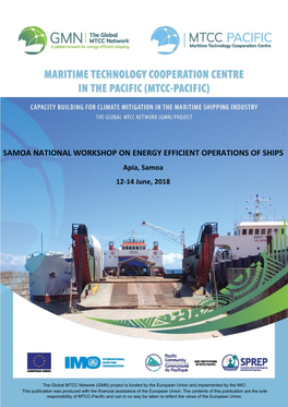 SAMOA NATIONAL WORKSHOP on ENERGY EFFICIENT OPERATIONS of SHIPS Apia, Samoa 12-14 June, 2018