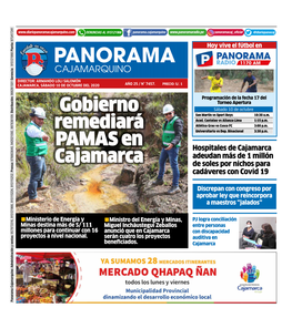 Gobierno Remediará PAMAS En Cajamarca