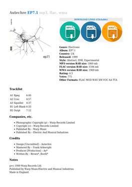 Autechre EP7.1 Mp3, Flac, Wma