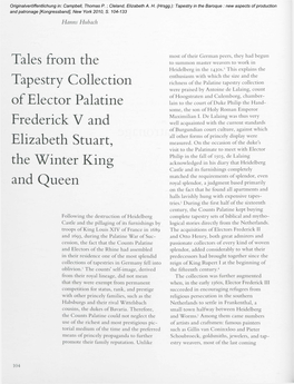 Tales from the Tapestry Collection of Elector Palatine Frederick V and Elizabeth Stuart 107 Fig